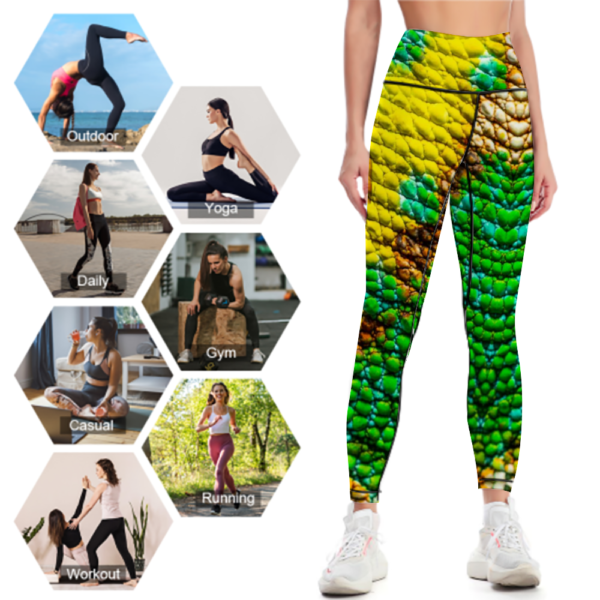 Marovia High Waisted Yoga Leggings - Image 8