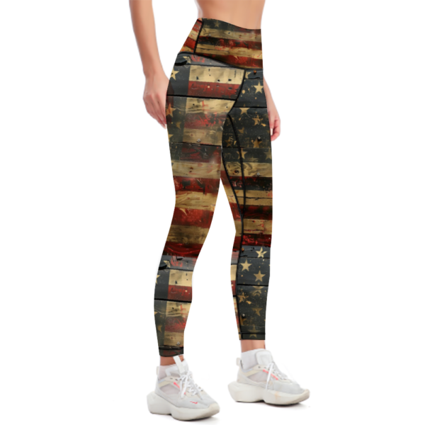 USA High Waisted Yoga Leggings - Image 6