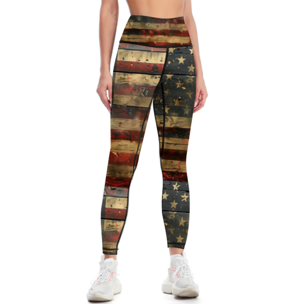 USA High Waisted Yoga Leggings - Image 5