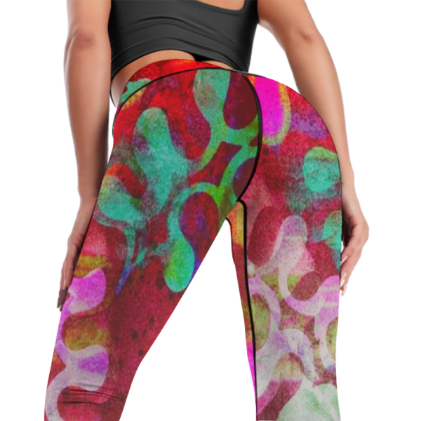 Puzzle High Waisted Yoga Leggings - Image 7