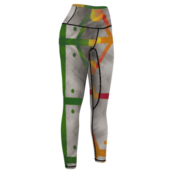 Abstract 1 High Waisted Leggings