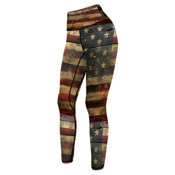 USA High Waisted Yoga Leggings - Image 3