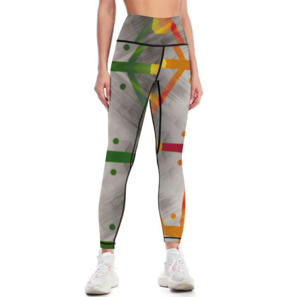 Abstract 1 High Waisted Leggings - Image 5