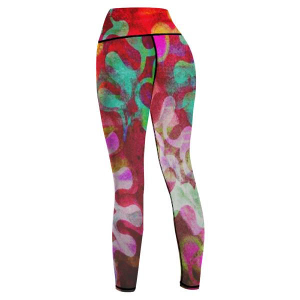 Puzzle High Waisted Yoga Leggings - Image 2