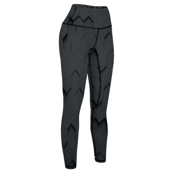 Geo Black High Waisted Yoga Leggings