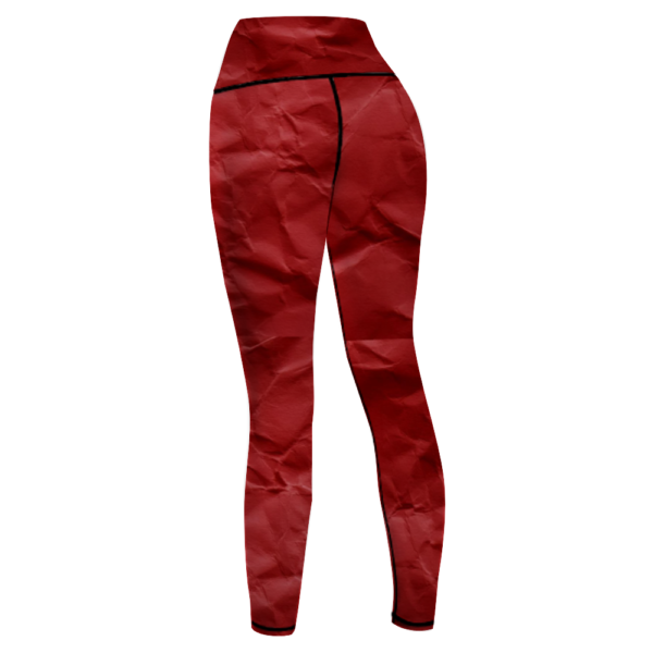 Red Crumps High Waisted Yoga Leggings - Image 2