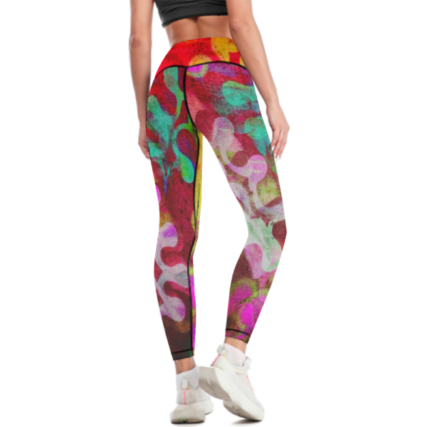 Puzzle High Waisted Yoga Leggings - Image 4